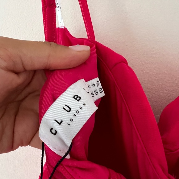 CLUB L LONDON NWT pink bodycon dress size US 4 - Picture 5 of 8